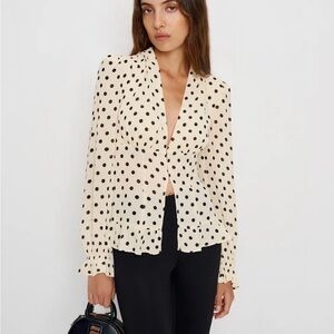 Reformation Maple Cream Blouse x Nara Smith